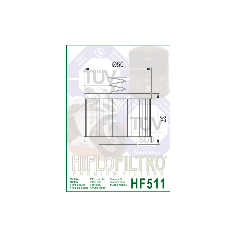 Filtro de Aceite Hiflofiltro HF511 | RCMotos
