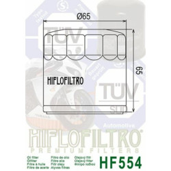 Filtro de Aceite Hiflofiltro HF554 | RCMotos